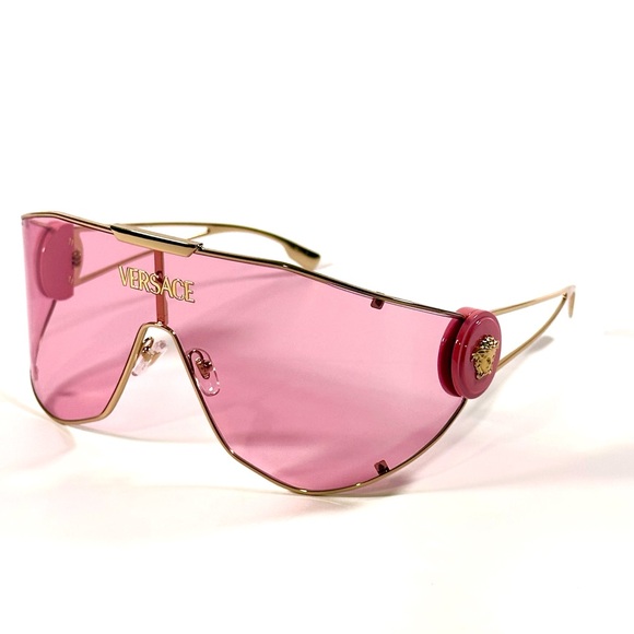 Versace Mod. 2268 1002/84 Gold and Pink Sunglasses Authentic New - Picture 1 of 9